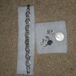 Elegant Mexican 950 silver Accessory Set